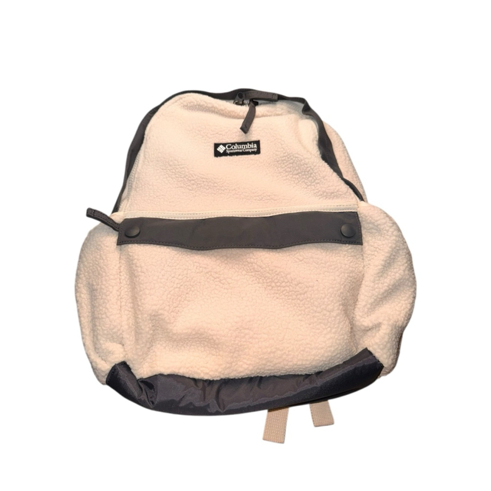 Women's Columbia One Size Beige Gray Fleece Backpack